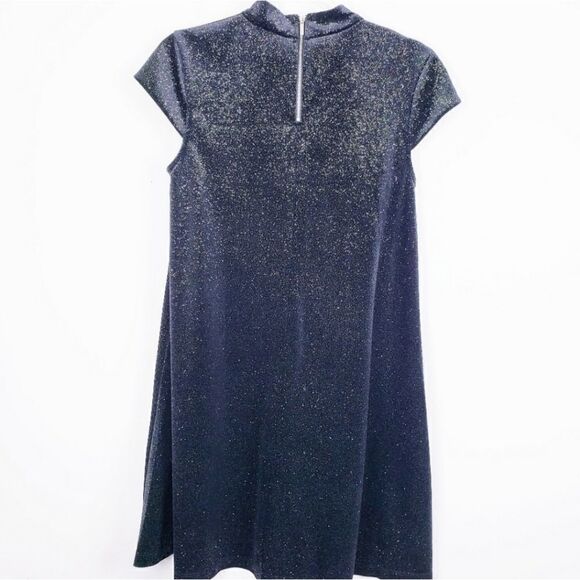 Chelsea & Theodore Black Sparkle Cap Sleeve Dress - Picture 2 of 4